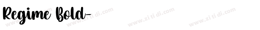 Regime Bold字体转换
